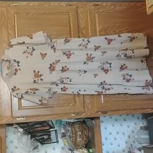 Orange Creek Los Angeles floral Short Sleeve Ruffle Trim Dress